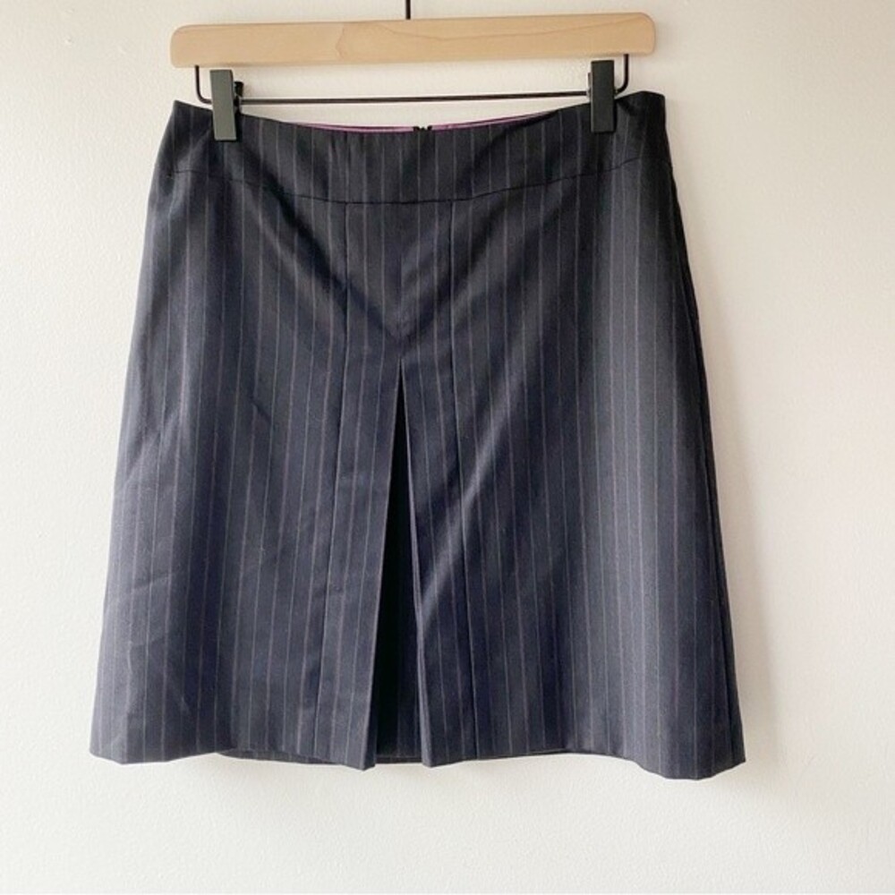 banana republic purple striped wool skirt
